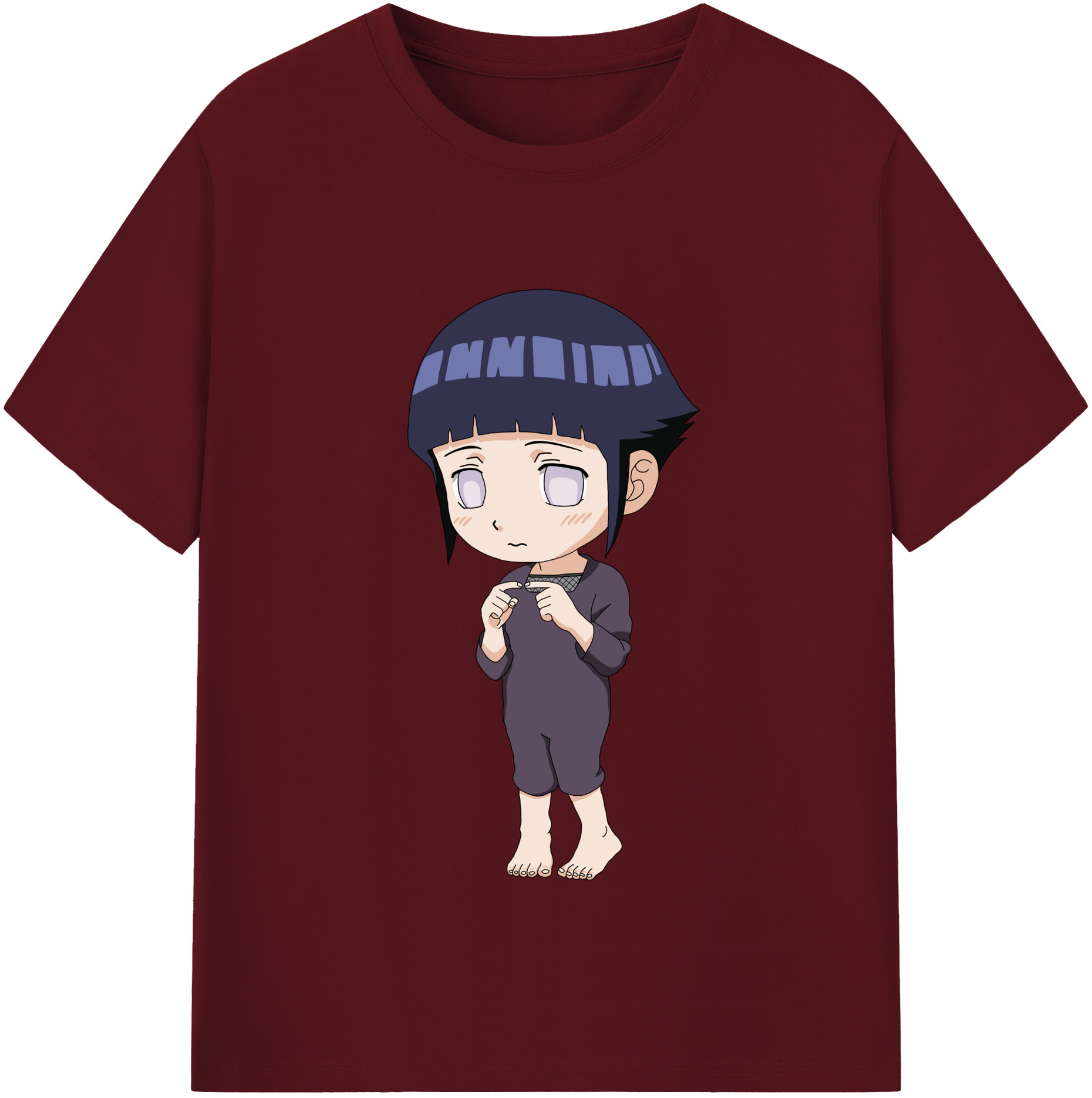 （画像用） NARUTO -ナルト- 日向ヒナタ Hyūga Hinata 綿100％半袖Tシャツ（フロントプリント）